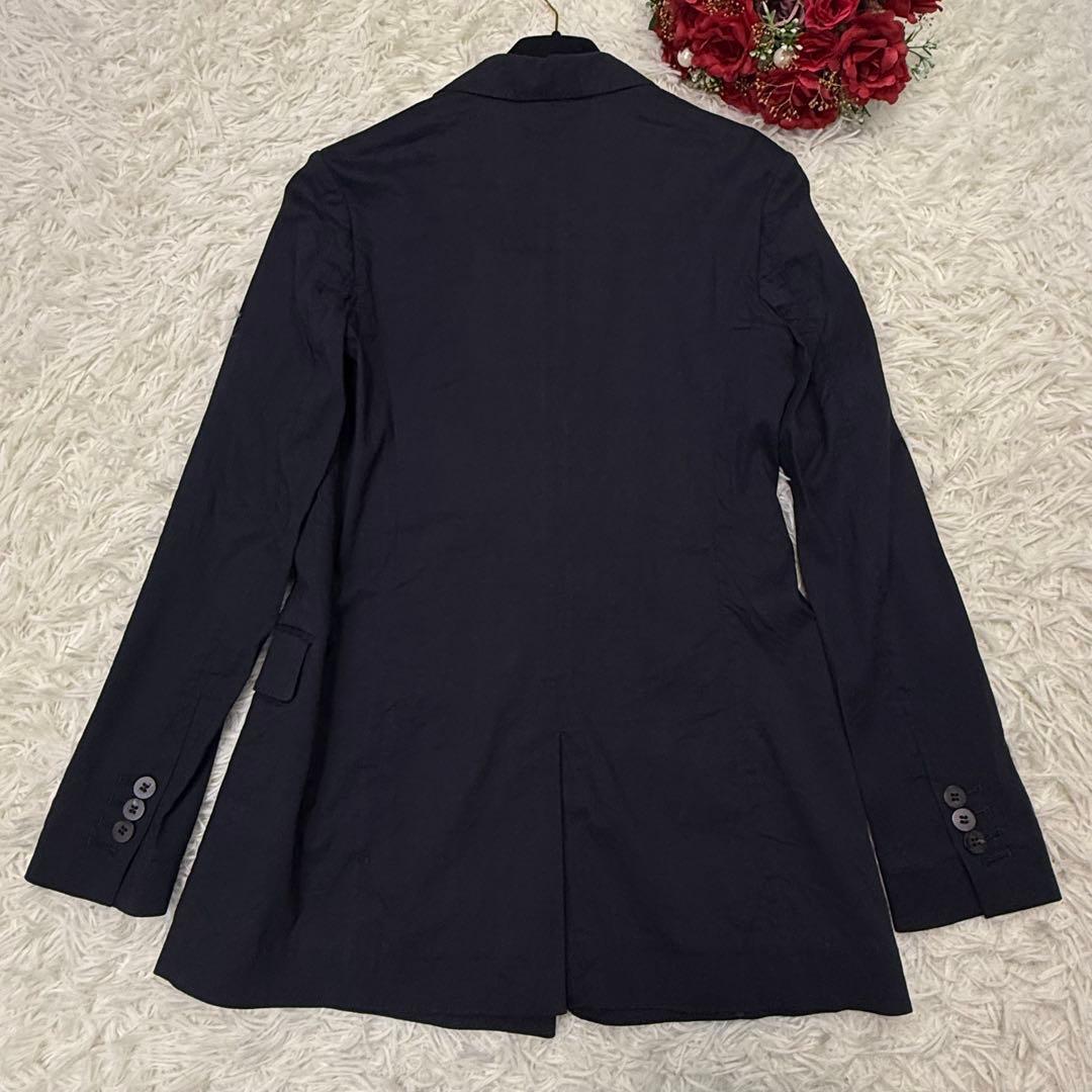 美品☆Theory Tailor DB JKT ダブル リネンジャケット 2 紺
