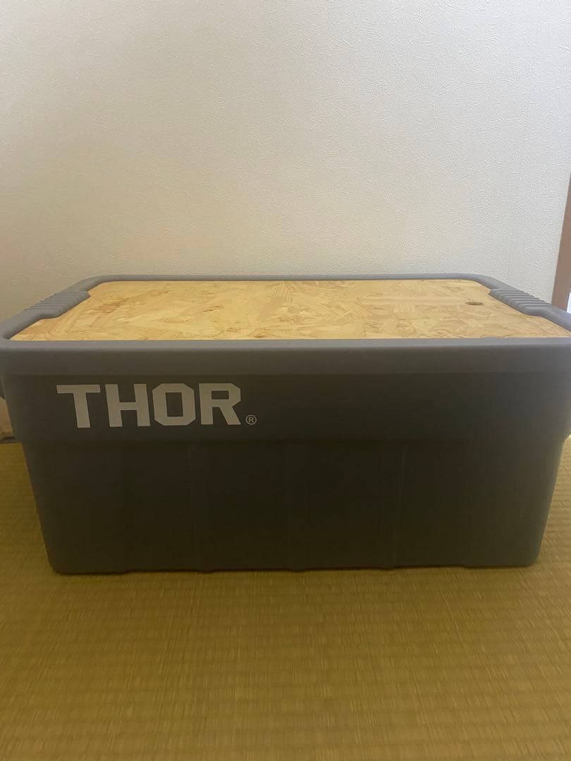 THOR コンテナボックス 収納ボックス 53L純正蓋付 アウトドア