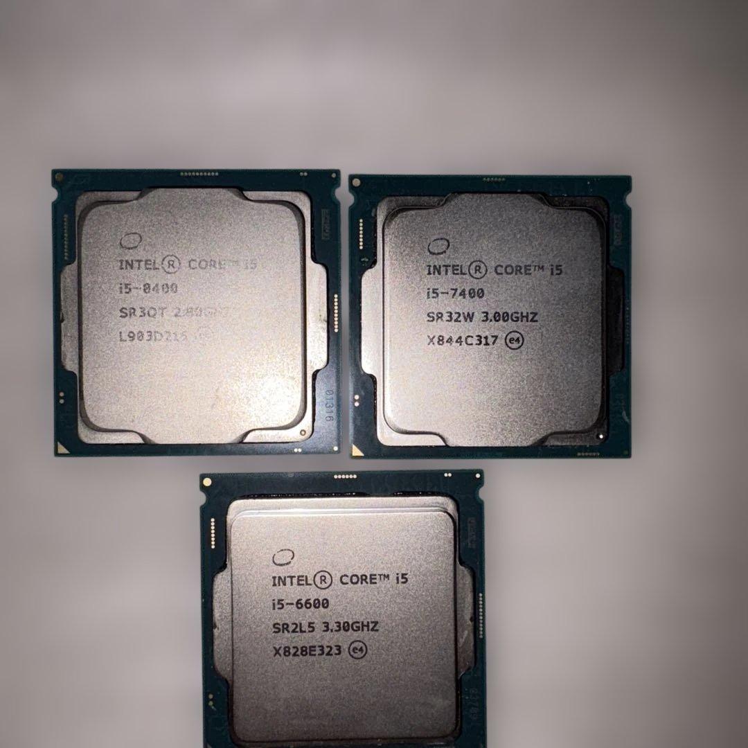 Intel Core i5-8400 i5-7400 i5-6600 3種セット