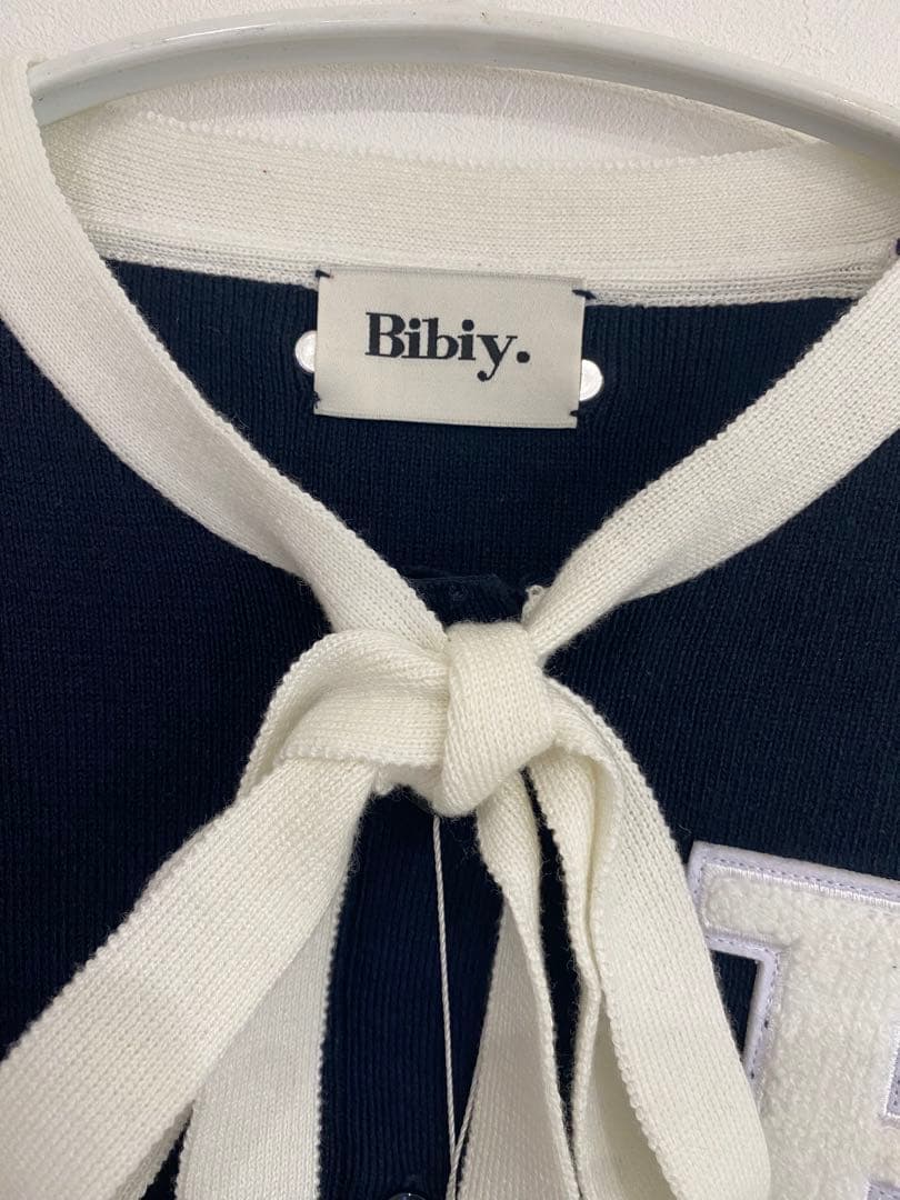 即日発送❣️ Bibiy. B. CLUB TIE CARDIGAN ネイビー