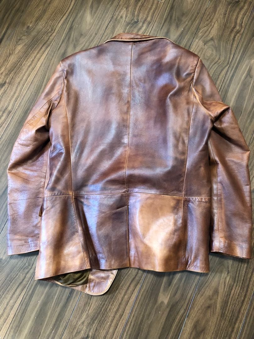 【イタリア製】Jimmy's Leather 本革 テーラードジャケット