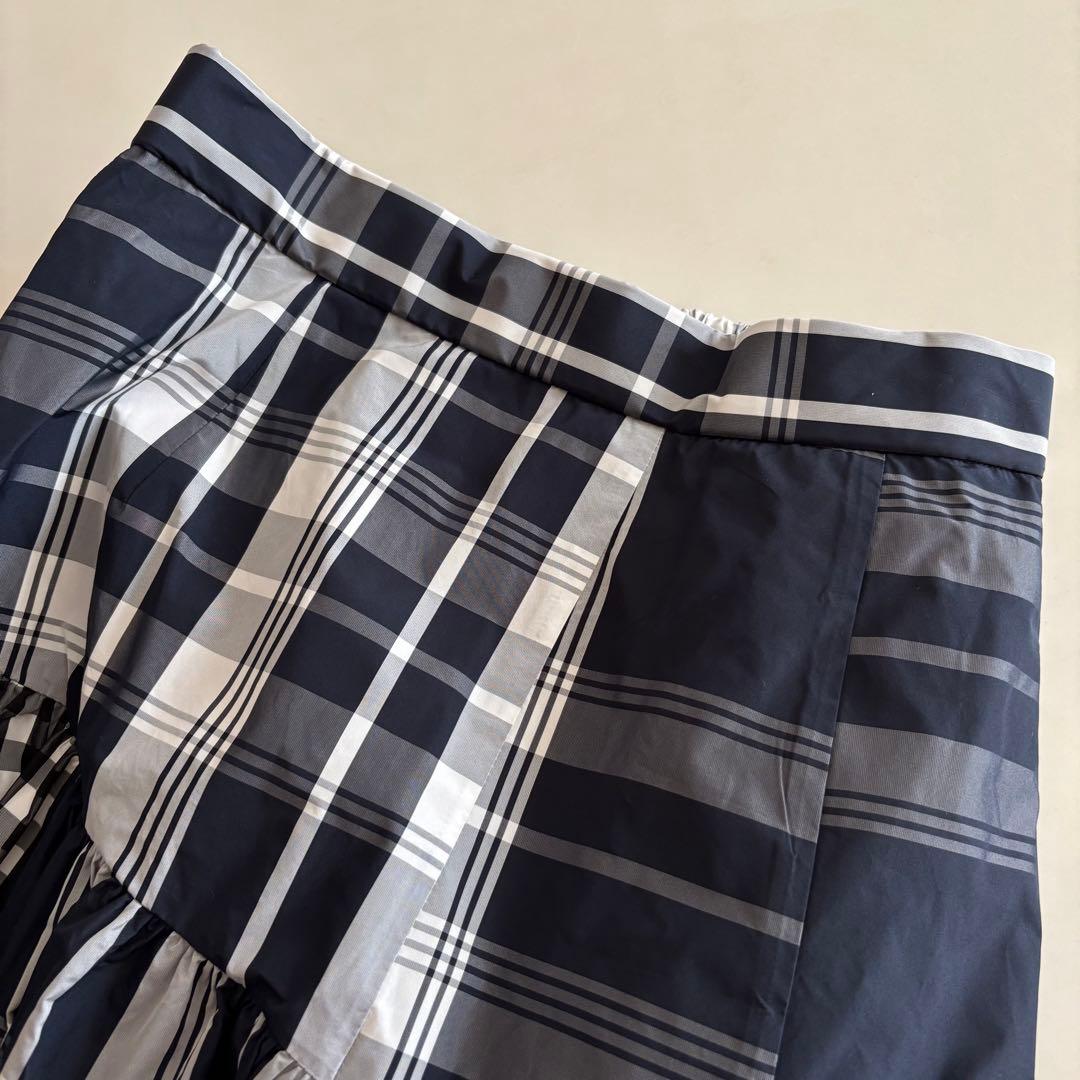 Freadaフリーダ チェックパッチワークフリル フレア ティアードスカート
