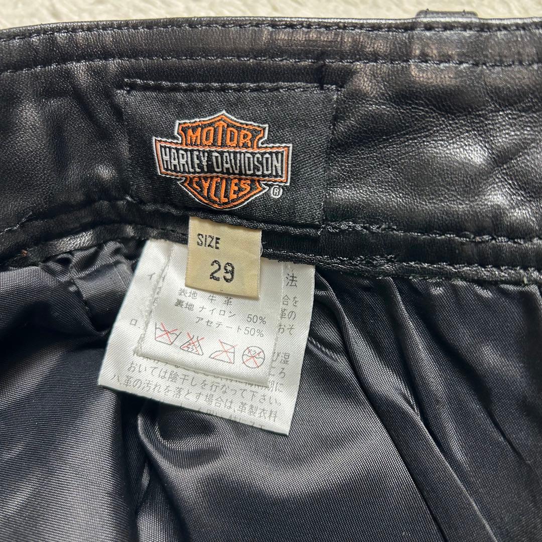 Harley-Davidson　レザーパンツ　本革　ブラック　W29 バイカー