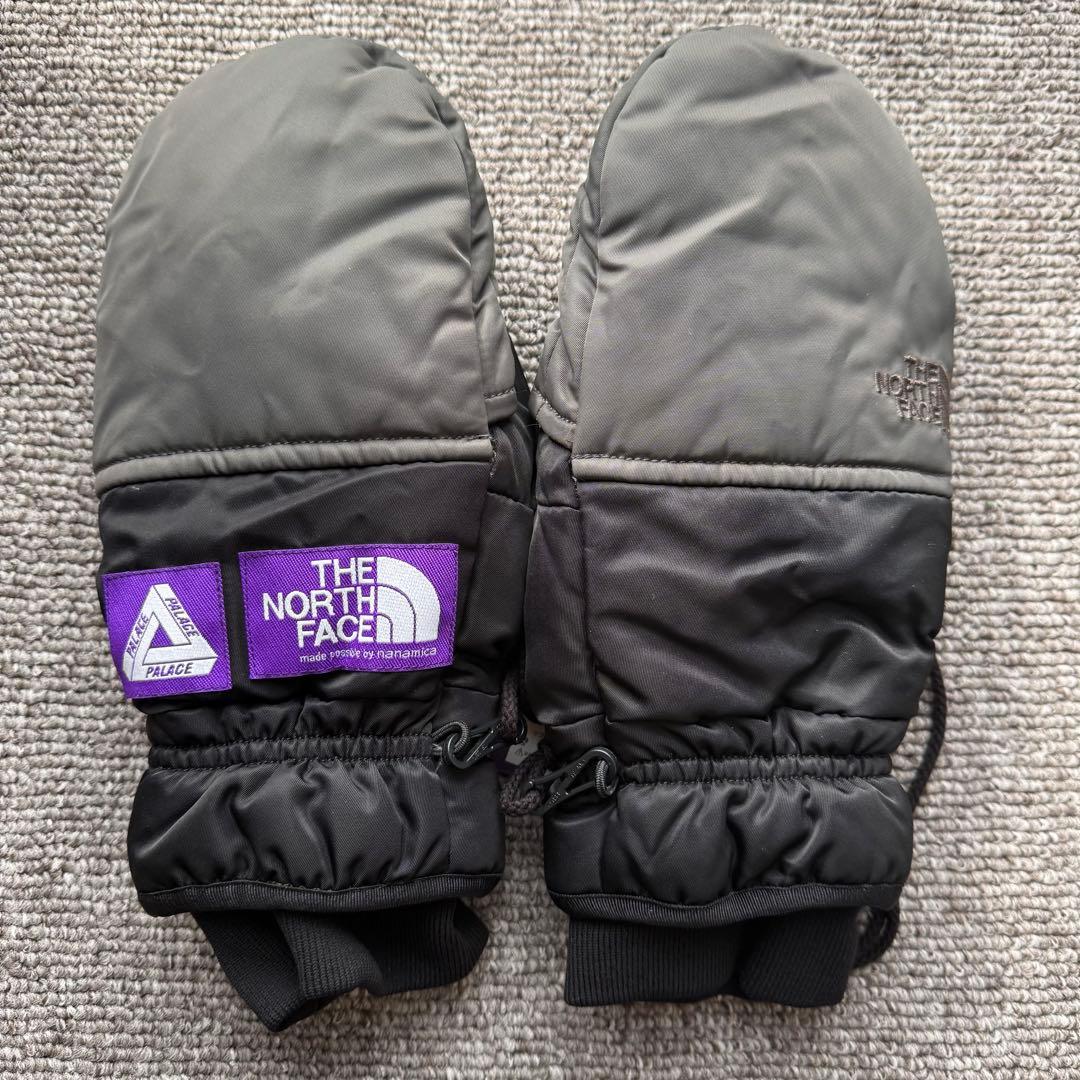 PALACE THE NORTH FACE DOWN GLOVE グレー　M