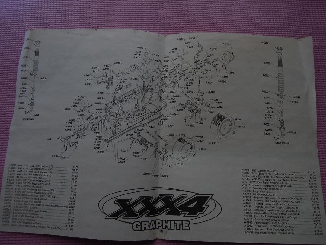 Team Losi XXX XX4パーツ等　チームロッシ　オフロード　4WD