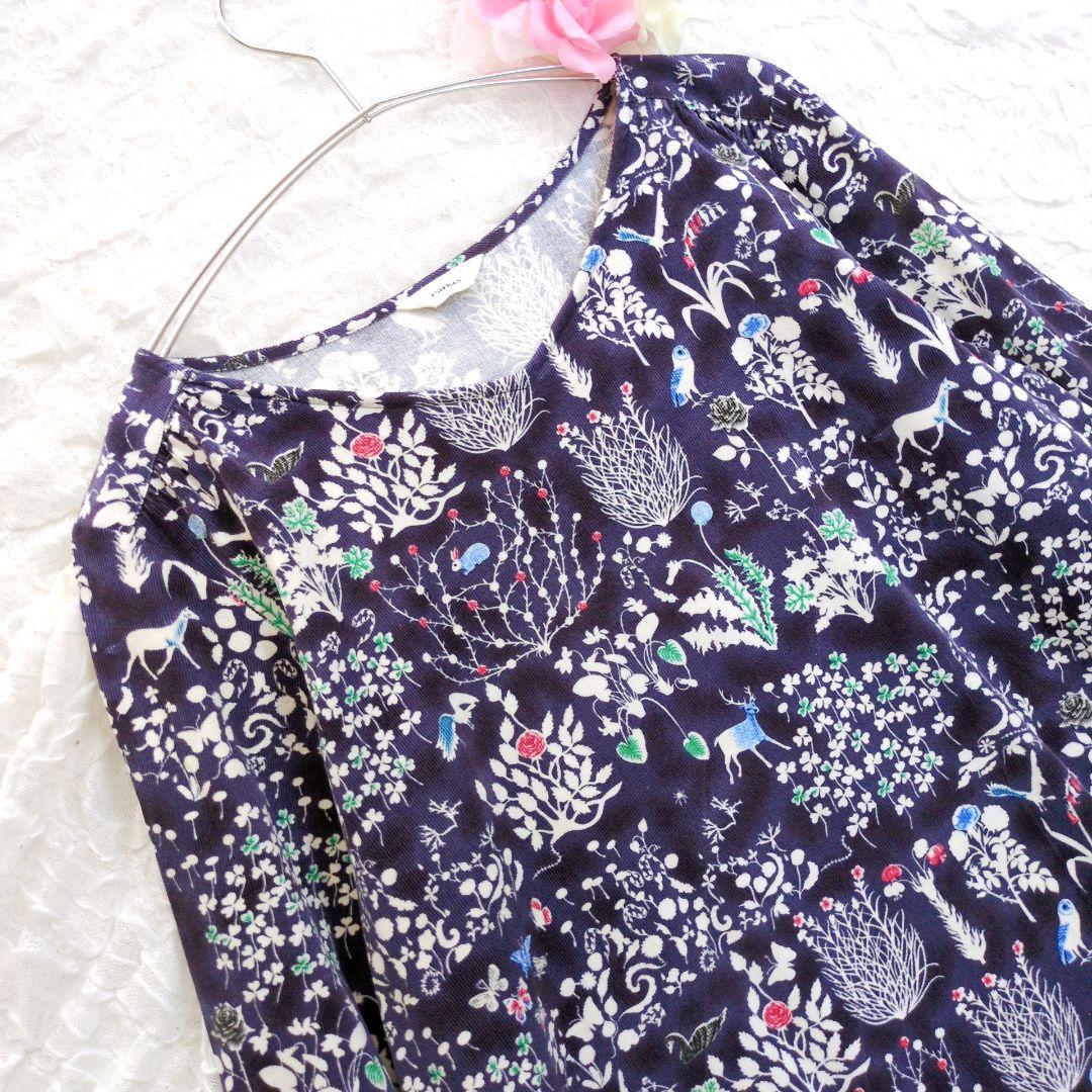 parkes✕LIBERTY　膝丈ワンピース　ヨシエ　コーデュロイ
