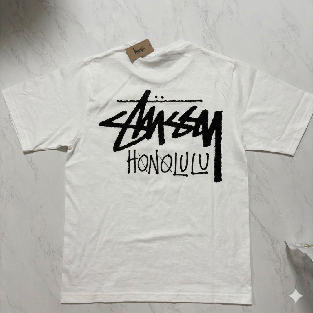STUSSY HONOLULU 白Tシャツ ホワイト Sサイズ