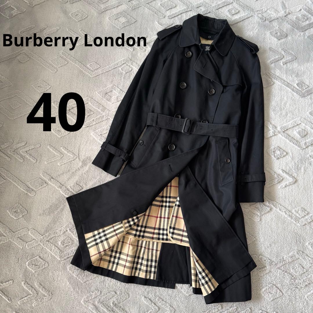 BURBERRY LONDONトレンチコート ブラック 40ライナー