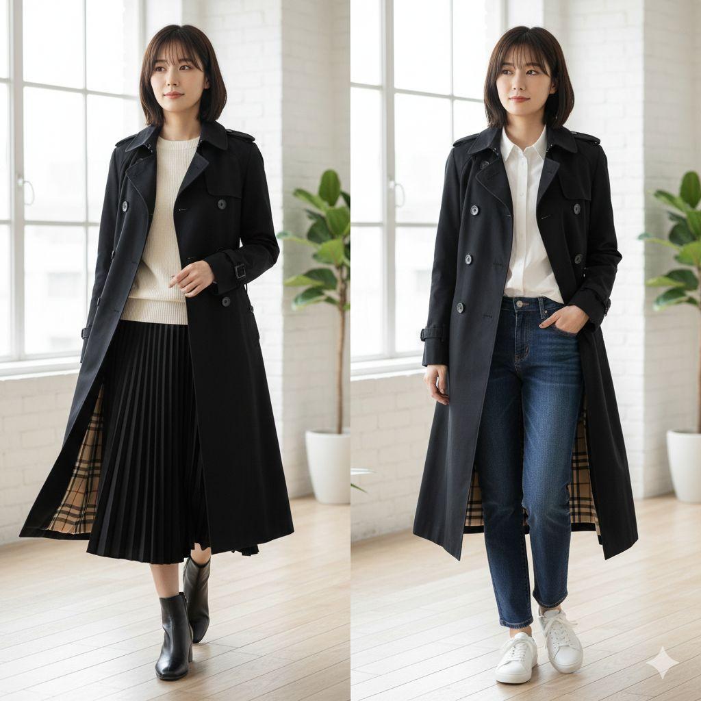 BURBERRY LONDONトレンチコート ブラック 40ライナー