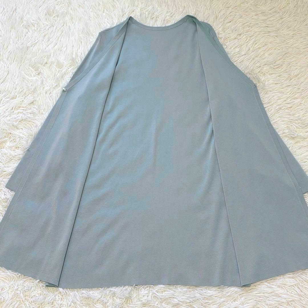 新品　レリアン サイズ17+ ロング　カーディガン　春色　水色