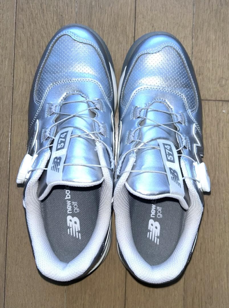 ニューバランス ゴルフシューズ 574 BOA ダイヤル式 24.5 2E 美品