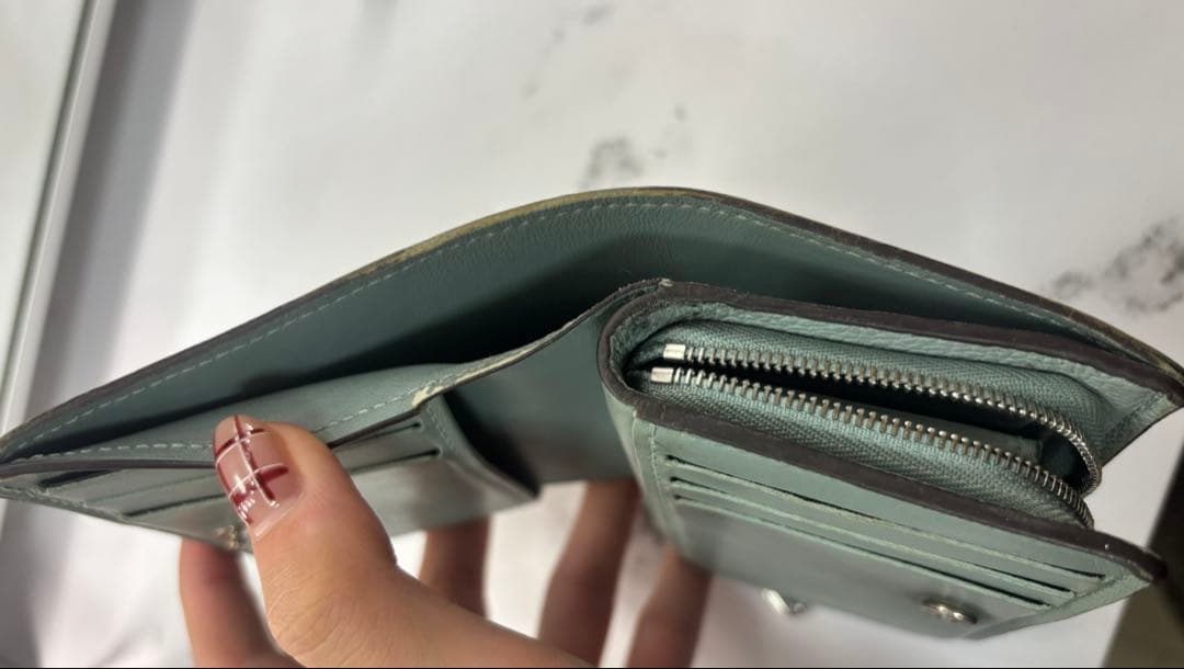 【ルイヴィトン】2つ折り財布 ブルー