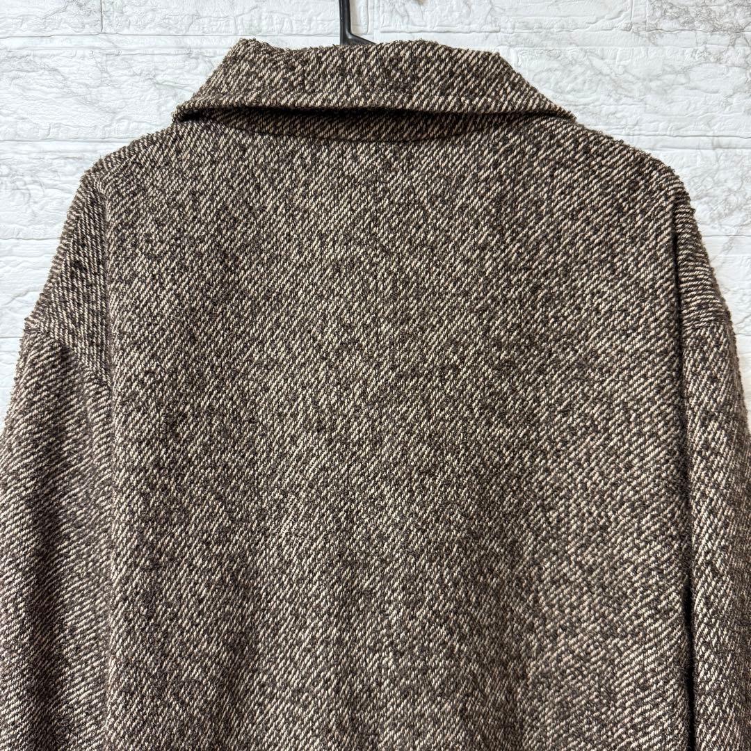 【タグ付き 】アダムエロペ スタンドカラーウールミドルコートF ブラウン