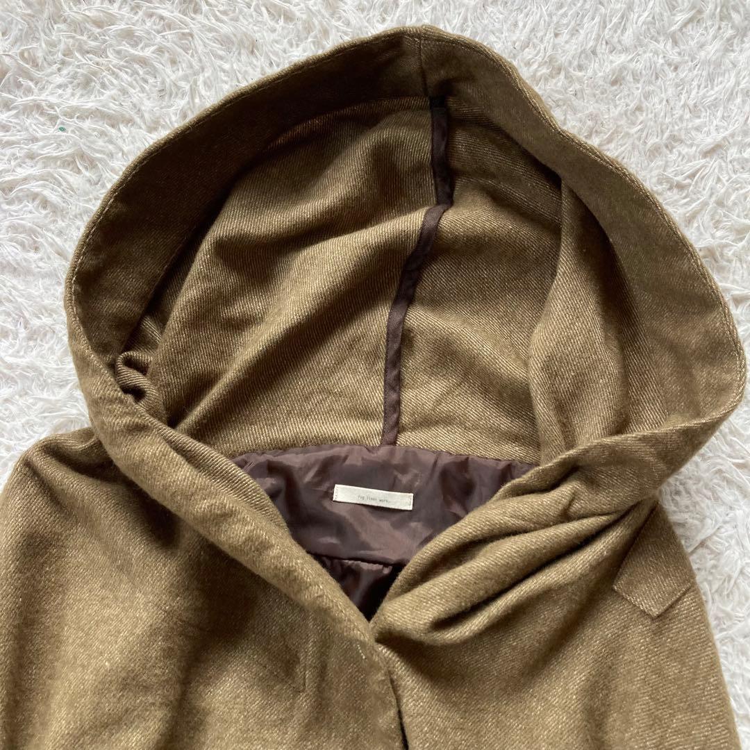 fog linen work フォグリネンワーク フード付きロングコート F