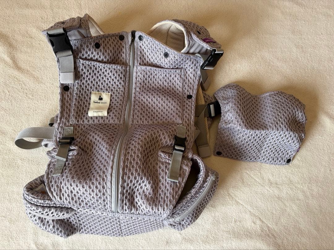 bebe swan ベスト型抱っこ紐 シルバーグレー