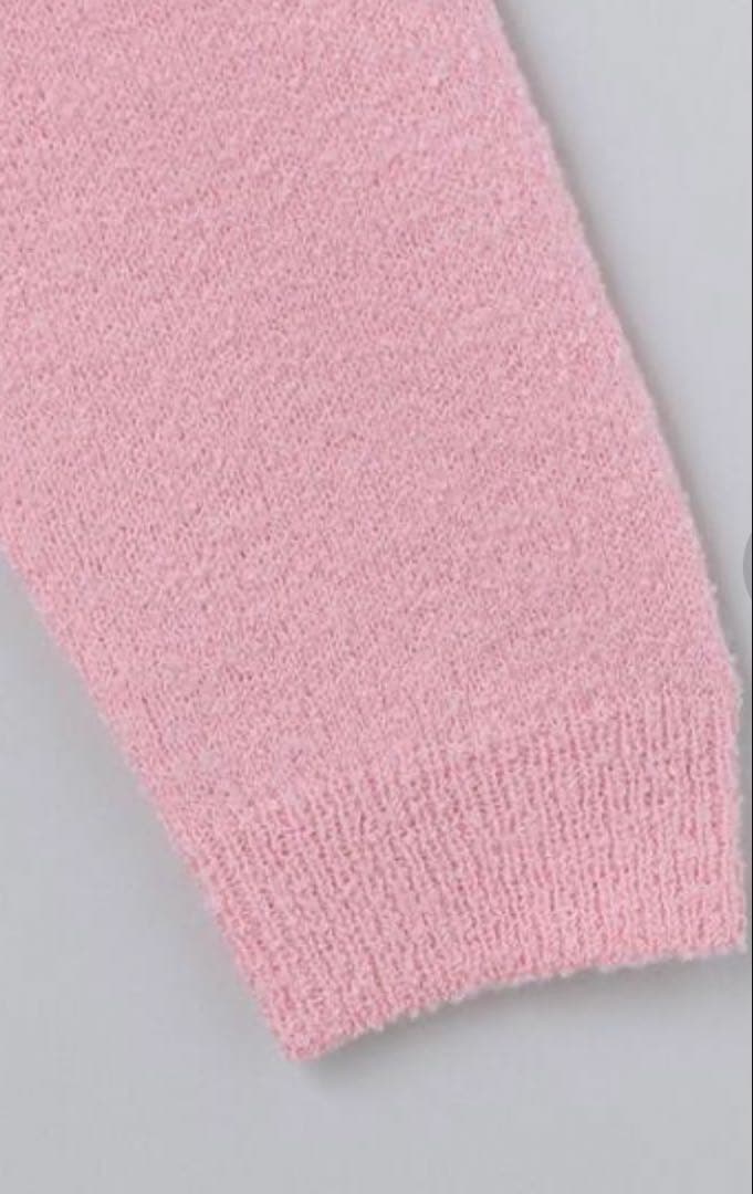 美品6 ROKU COLLAR KNIT ポロニット　ユナイテッドアローズピンク