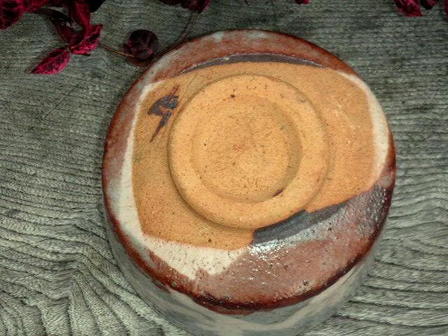 ♥美濃焼　鼠志野　茶碗　在銘　志野　骨董品