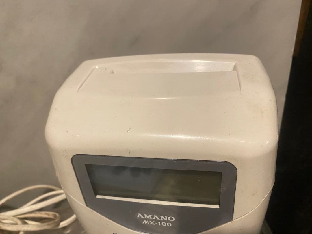 AMANO MX-100 タイムレコーダー　タイムカード　ラック付き