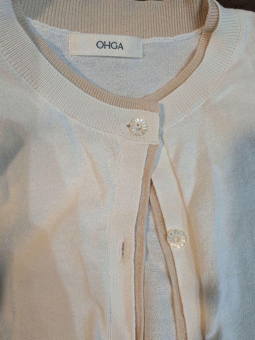 michi！セール☆OHGA THE BESTBLE ホワイト×ベージュ