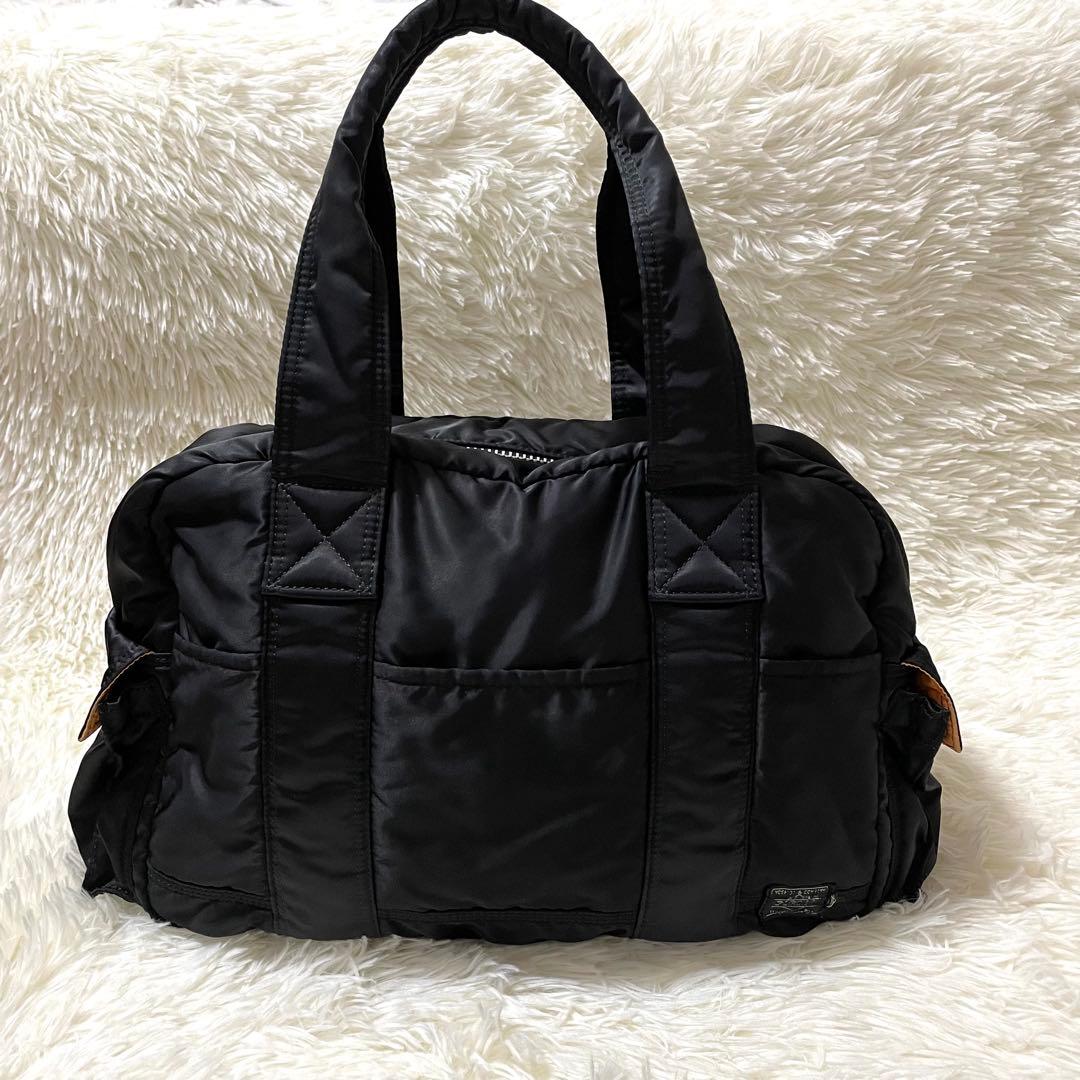 【大人気】　Porter ドラムバッグ　ボストンバッグ　黒　ナイロン　ブラック