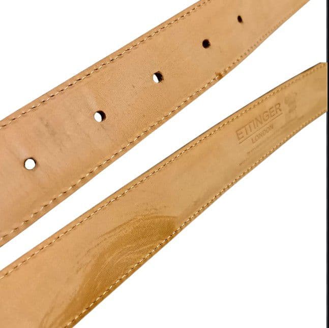 【美品】エッティンガー スムースレザー ライトブラウン 英国製 75 28mm