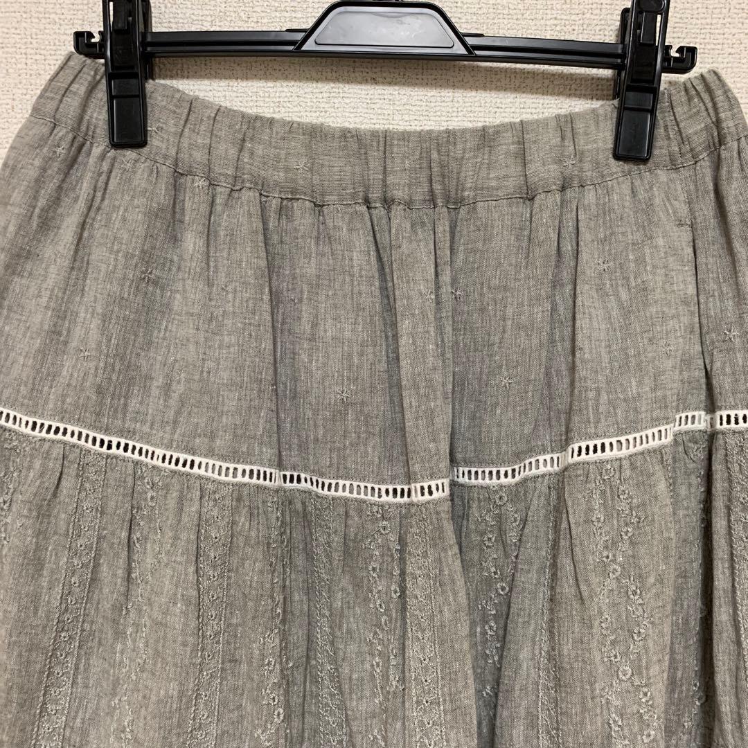 サマンサモスモス×kazumiコラボ　サス付き刺繍スカート