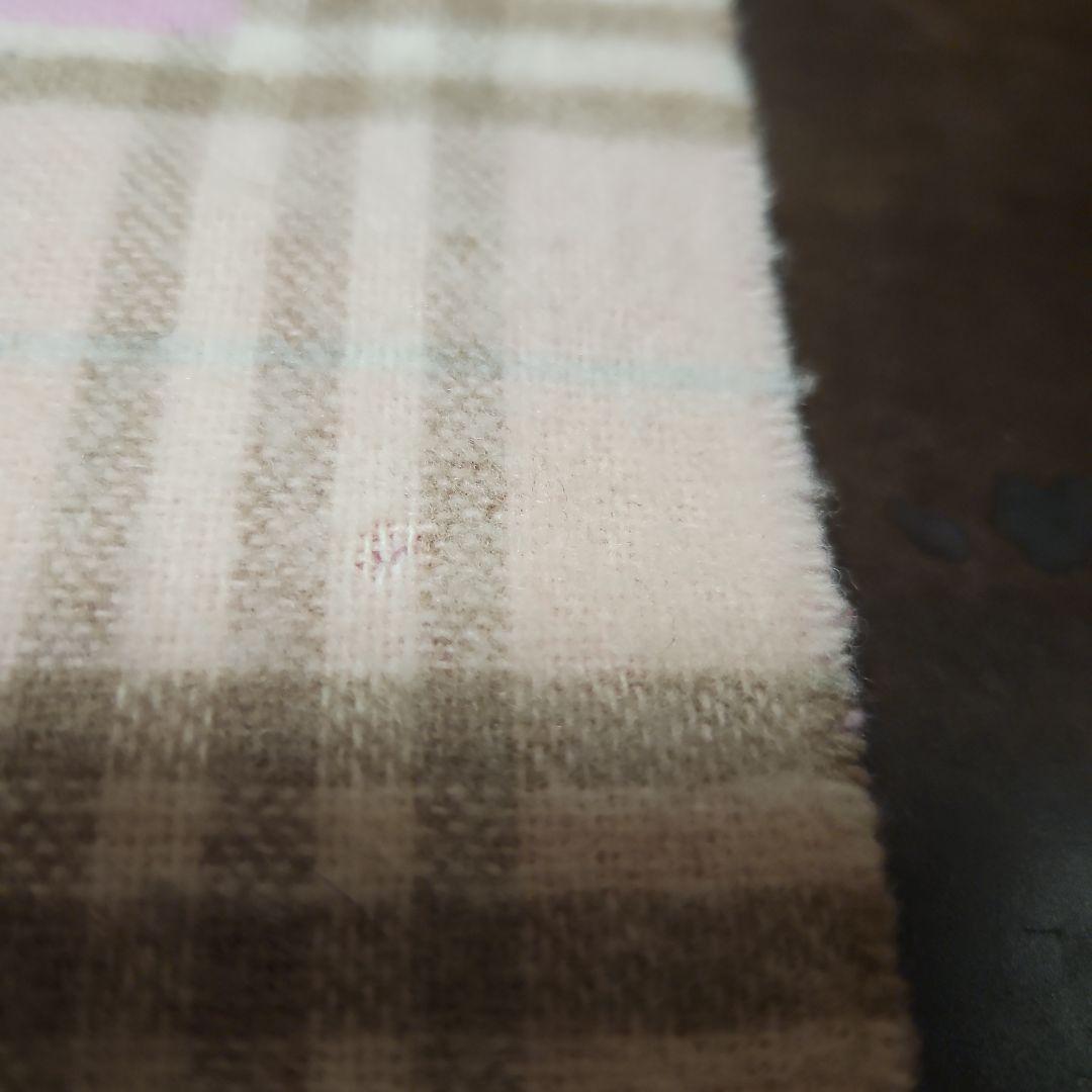 難あり　BURBERRY　ロゴリバーシブルマフラー