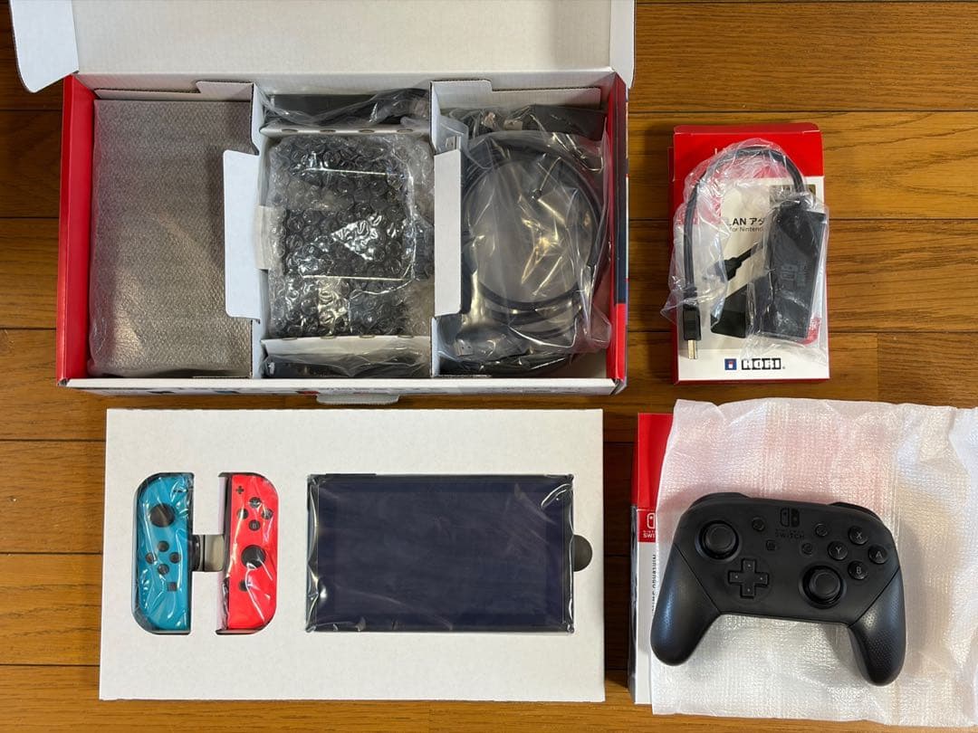 Nintendo Switch本体 ネオンブルー/レッド プロコン LAN付
