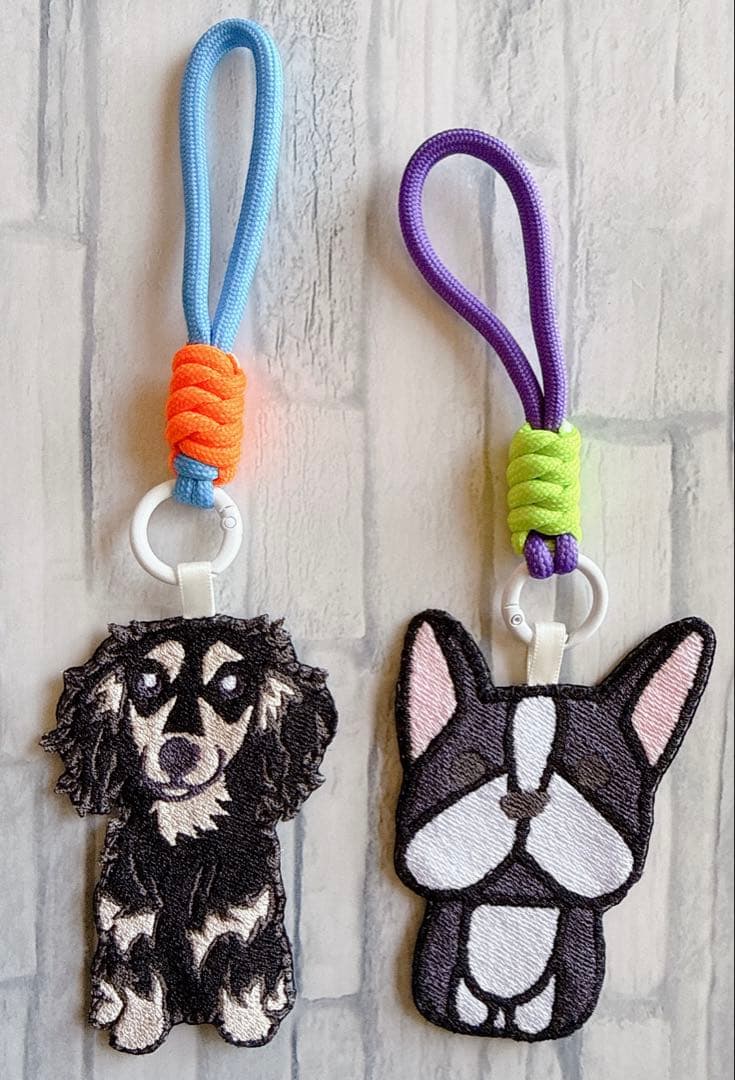 専用　ハンドメイド　刺繍　ダックス　ボストンテリア　キーホルダー　シーズー