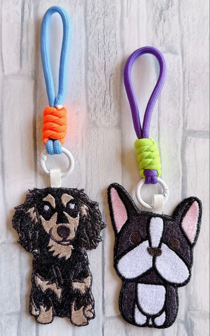 専用　ハンドメイド　刺繍　ダックス　ボストンテリア　キーホルダー　シーズー
