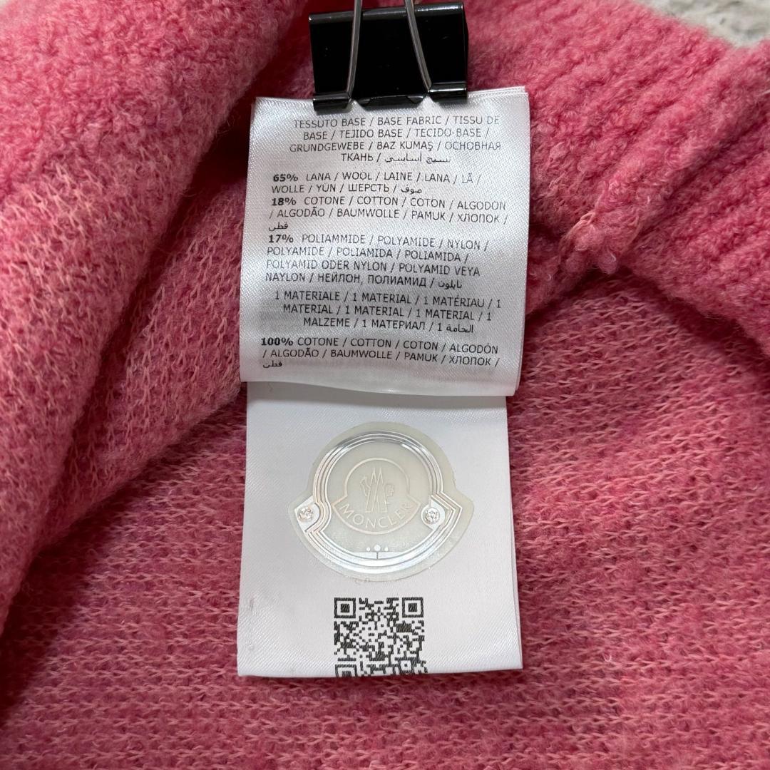 16545✨MONCLER MAGLIONE ビッグロゴ ボア ポロシャツ