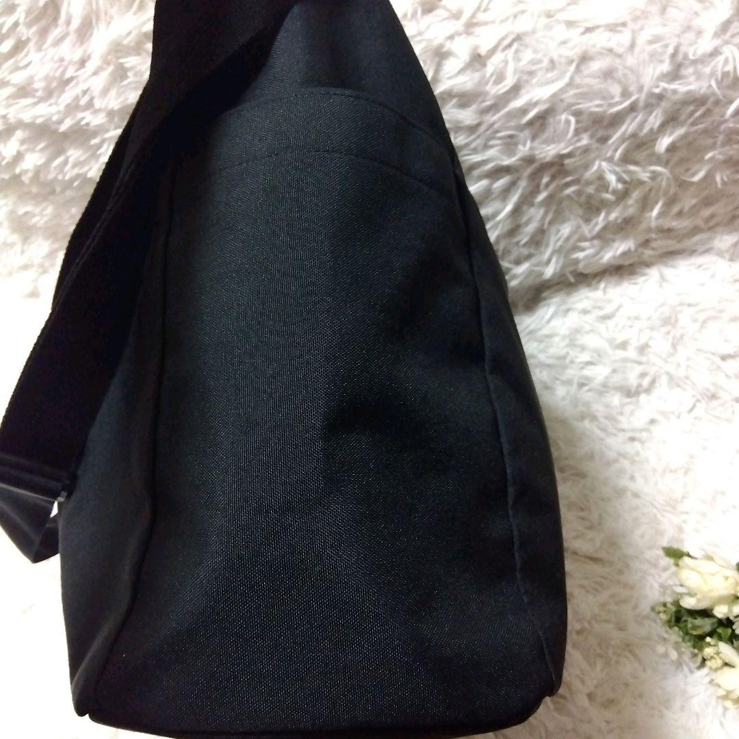 agnes b アニエスベー ボストンバッグ ロゴ刺繍 ナイロン 2way 黒