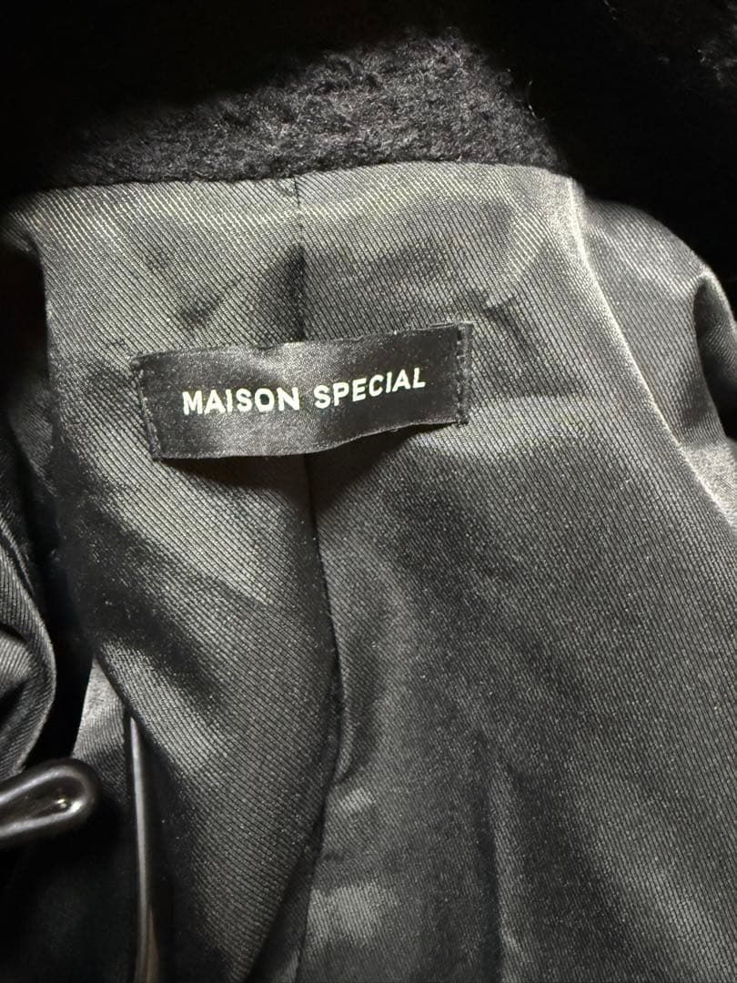 MAISON SPECIAL ナッピングオーバーコート 黒