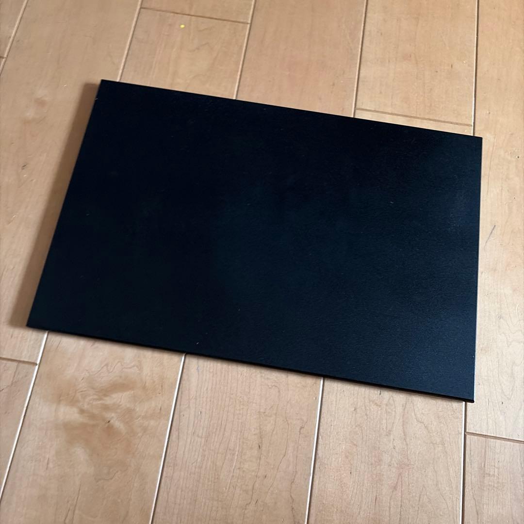 木製 花台 長角 黒 敷板