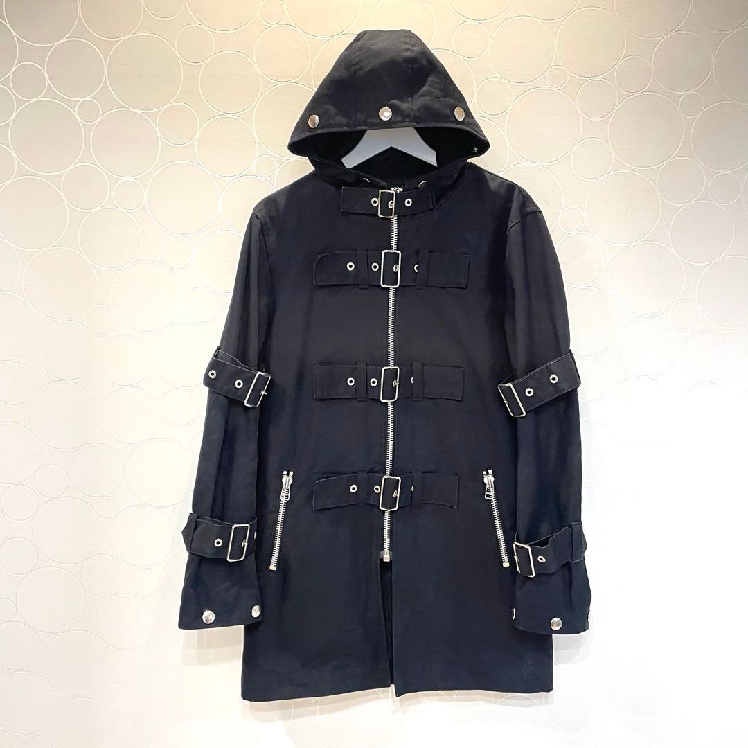 Secret Agents ファー付き ロングコート ゴシック ミリタリー 黒