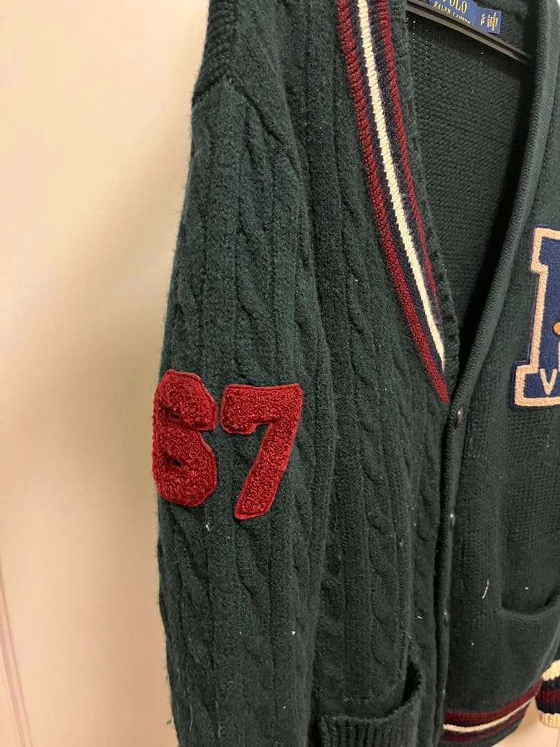 POLO RALPH LAUREN カレッジワッペン レタード カーディガン