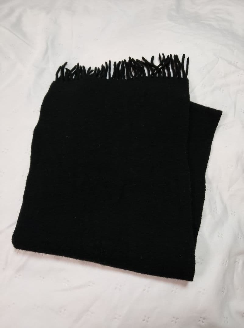 美品✨️Vivienne Westwood オーブ刺繍ロゴ　ブラック　マフラー
