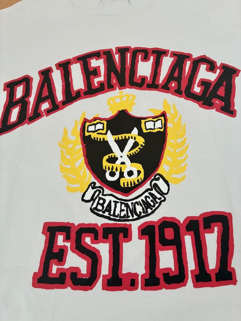 BALENCIAGA バレンシアガ Tシャツ カレッジロゴプリント