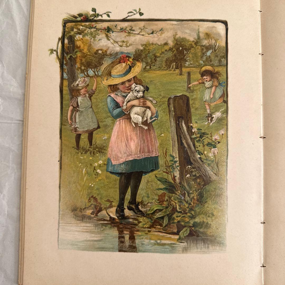 1894年アンティーク美しい絵本ヴィクトリアン洋書ジャンクジャーナル古書　児童書