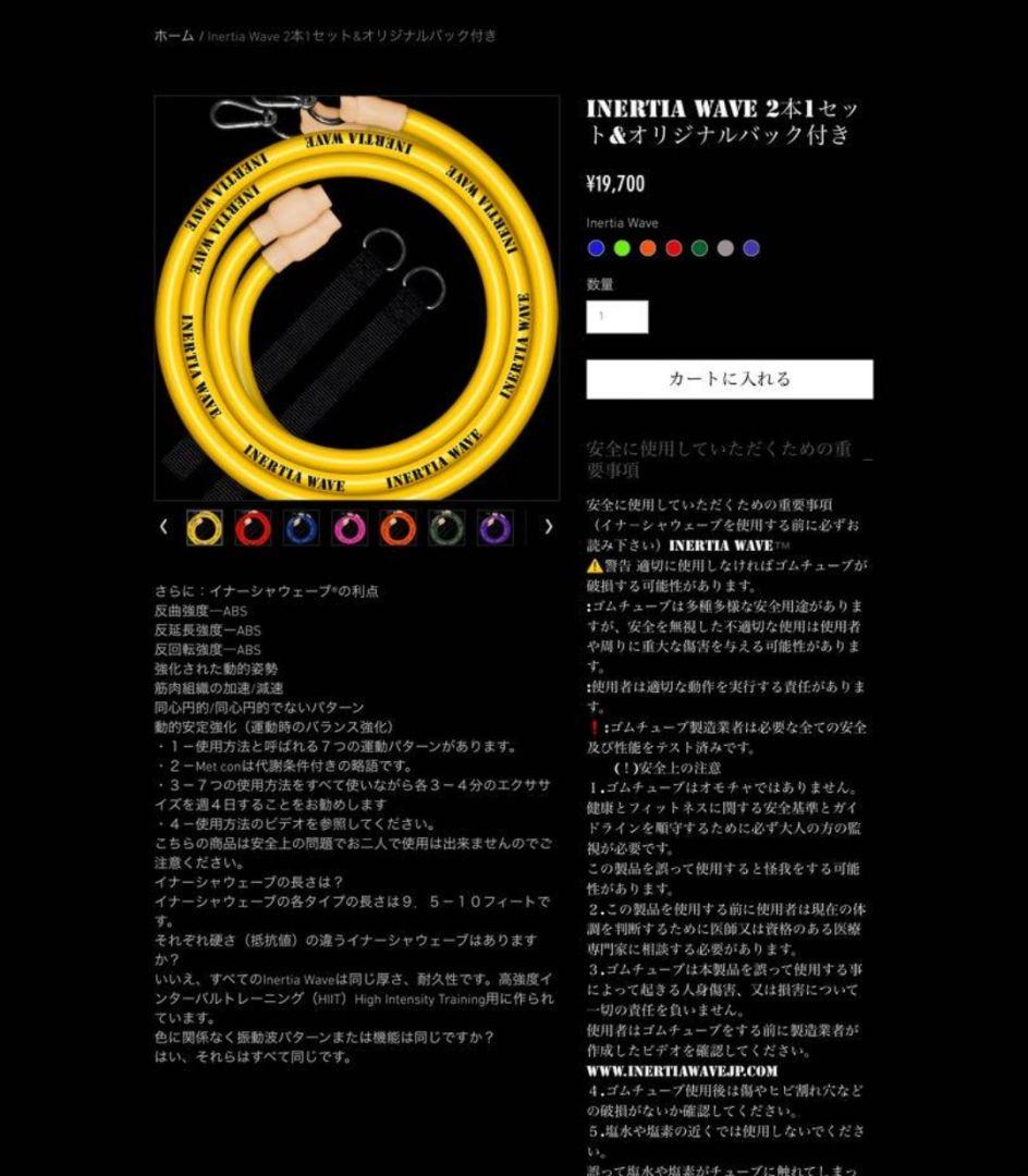 INERTIA WAVE イナーシャウェーブトレーニングチューブ 2本セット