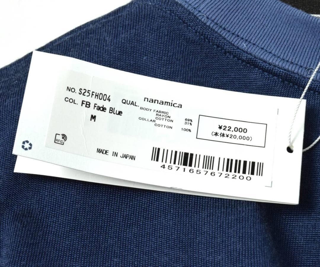 未使用 nanamica レーヨン コットン ヴィンテージ加工 Tシャツ M
