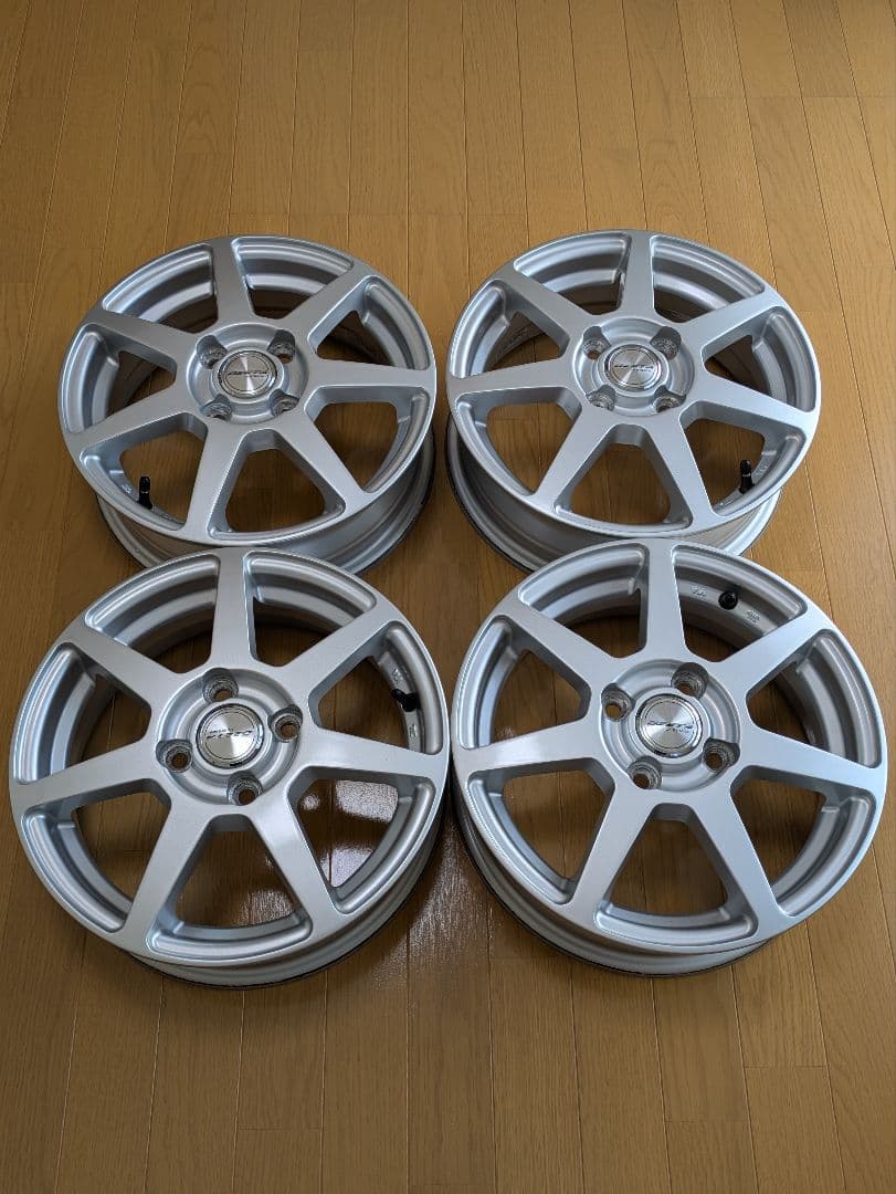【美品:送料無料】14インチホイール　4.5J ＋45 PCD100 4本セット