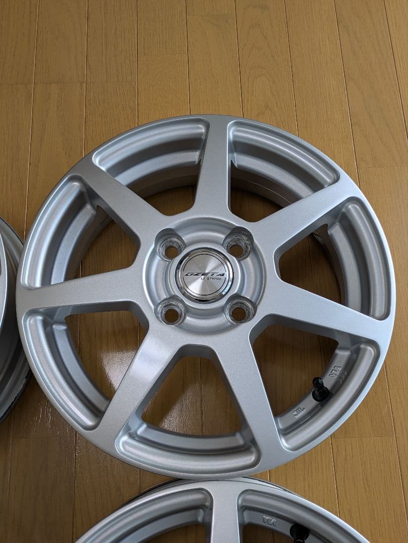 【美品:送料無料】14インチホイール　4.5J ＋45 PCD100 4本セット