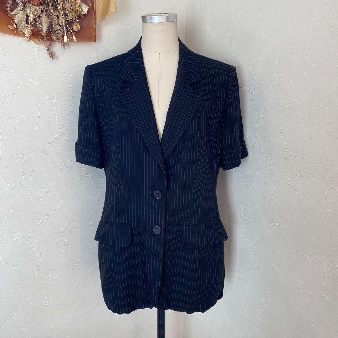 美品　yves saint laurent テーラード　ジャケット　ストライプ