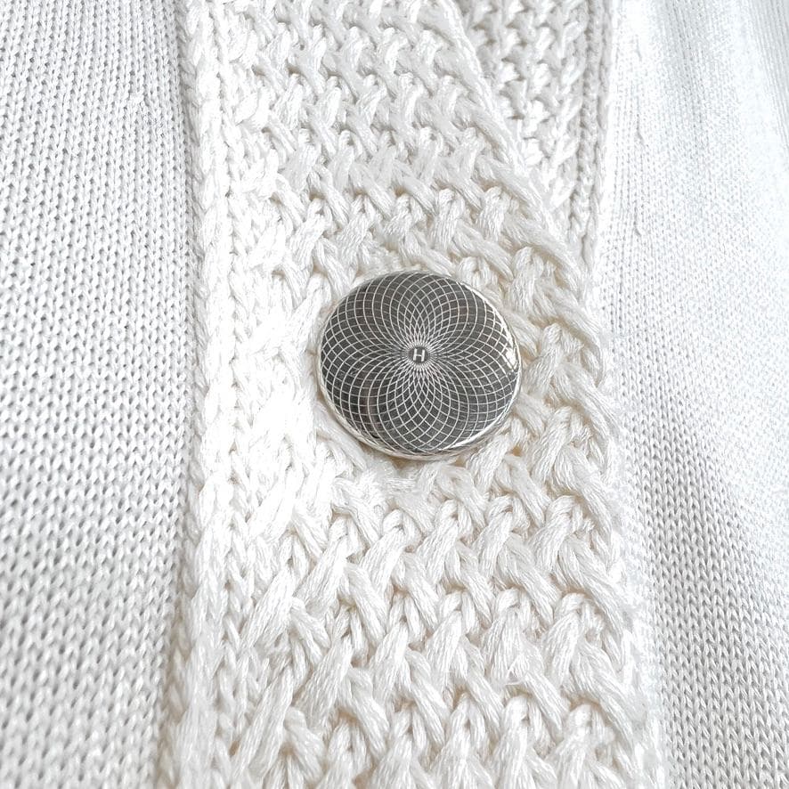 美品★HERMES★シルク★刺繍トリム★Hロゴ★ロングカーディガン