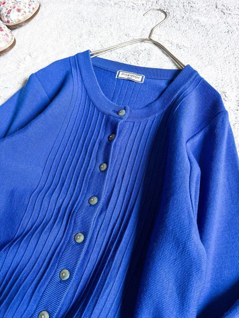 【YvesSaintLaurent】サンローラン クルーネックカーディガン M