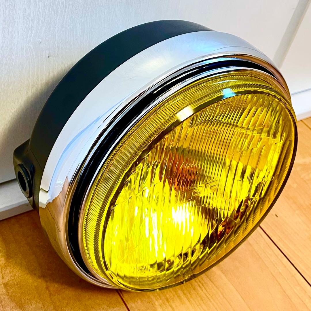 当時物 IPF 凹み デメキン ヘッドライト イエロー 美品