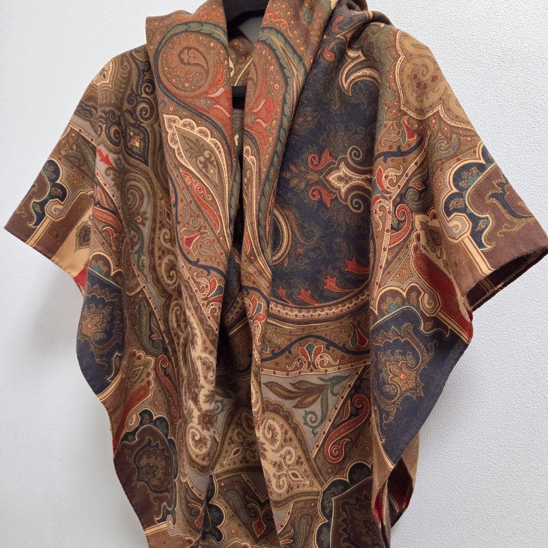 【ETRO】 エトロ ペイズリー柄 大判ストール ショール