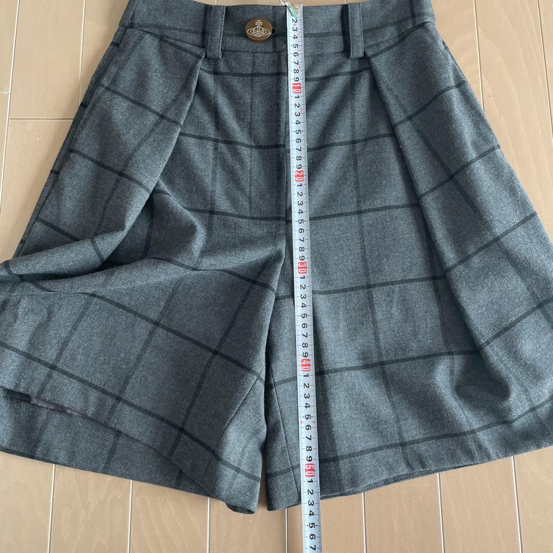 お値下げ ヴィヴィアンウエストウッド グレー チェック柄 キュロット