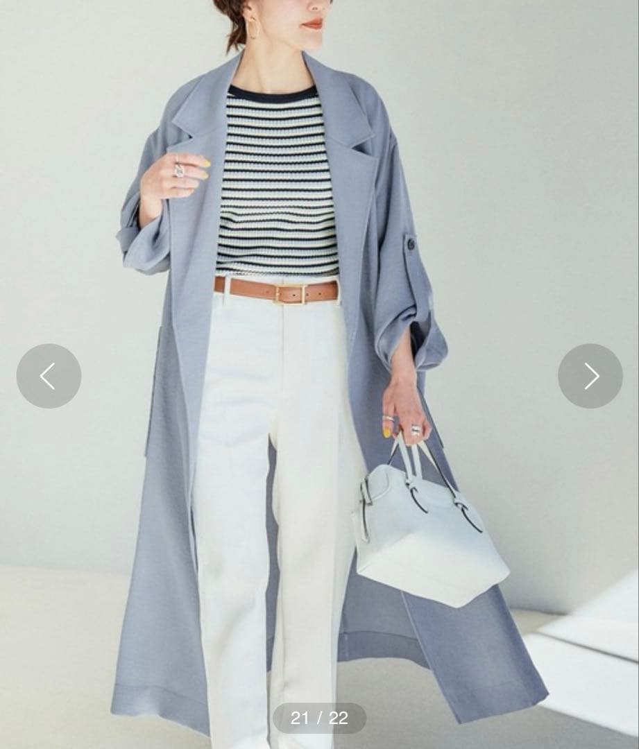 Spick & Spanビッグカラーガウンコート